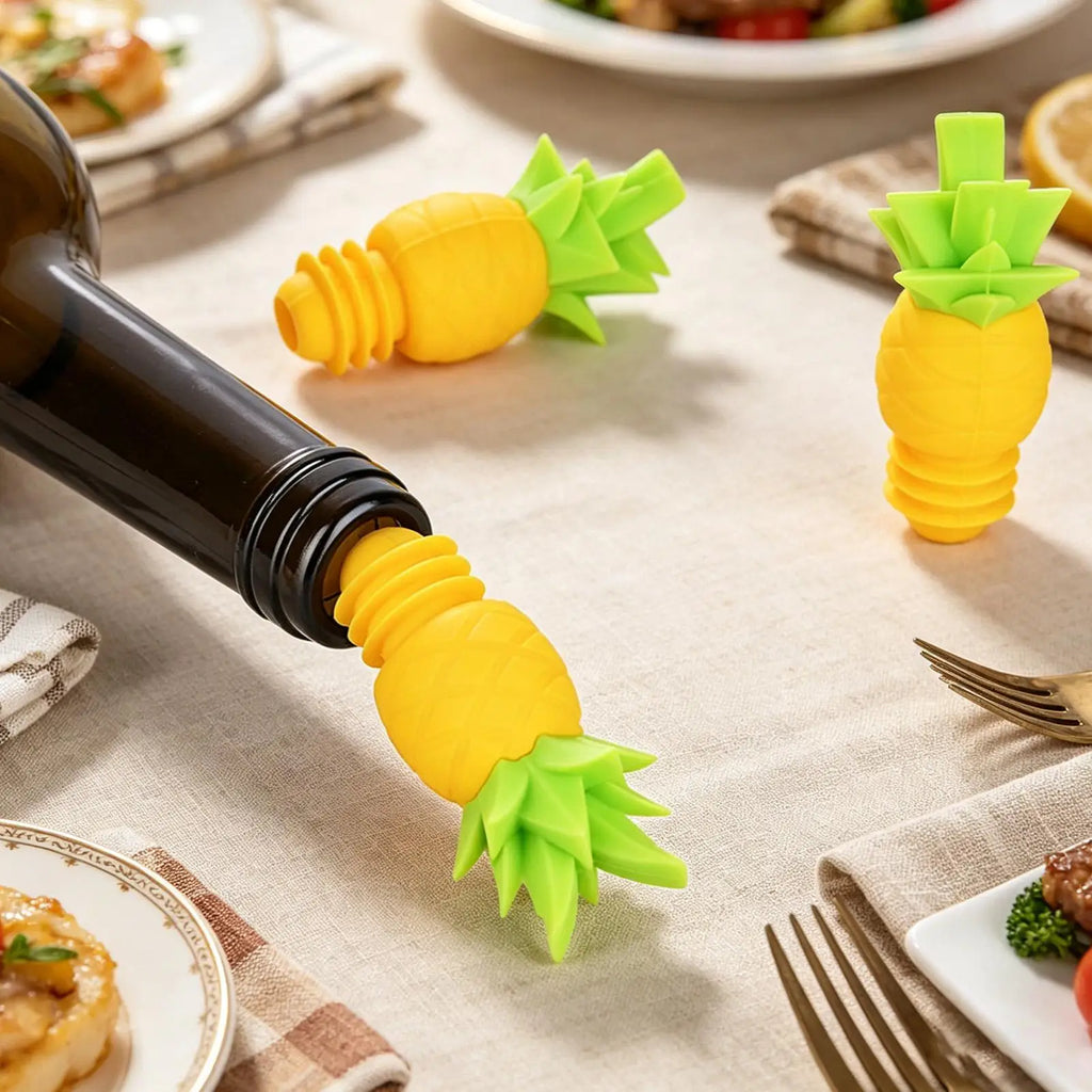 Pineapple Silicone Wine Stopper – Airtight Bottle Seal Wine Bottle Stopper Axl