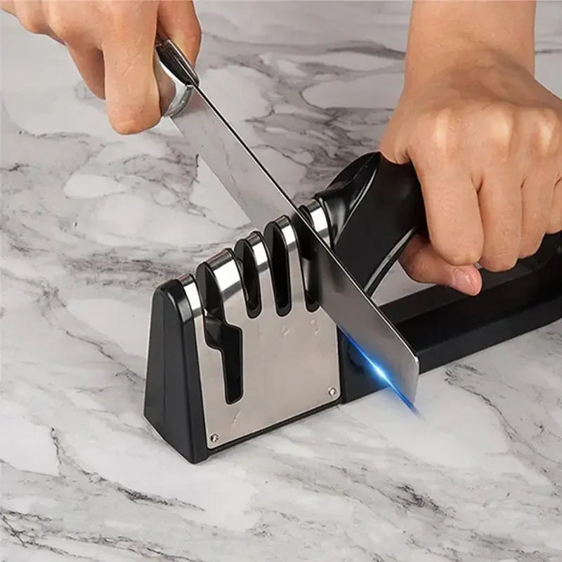 4-Stage Knife Sharpener – Portable Non-Slip Kitchen Tool Knife Sharpener Axl