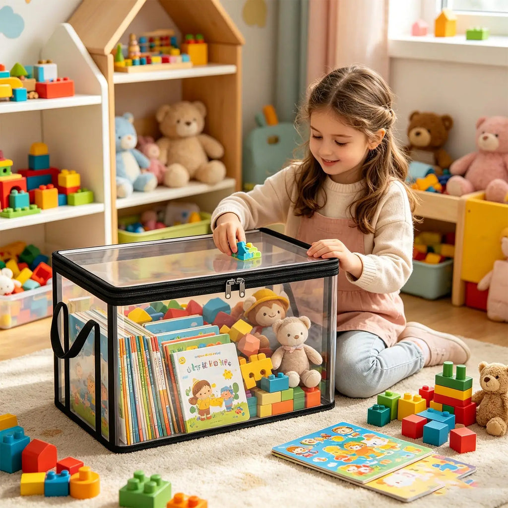Clear Waterproof Storage Bins with Lids & Handles | PVC Box Storage Bins Axl