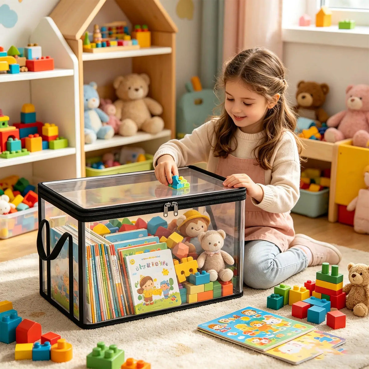 Clear Waterproof Storage Bins with Lids & Handles | PVC Box Storage Bins Axl
