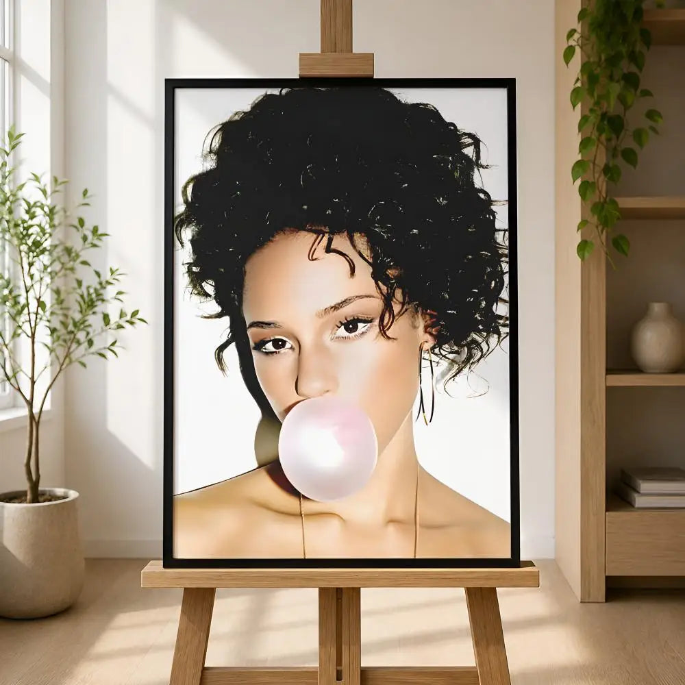 Alicia Keys Waterproof Peel-and-Stick HD Wall Poster | Art Print Wall Art Poster Axl