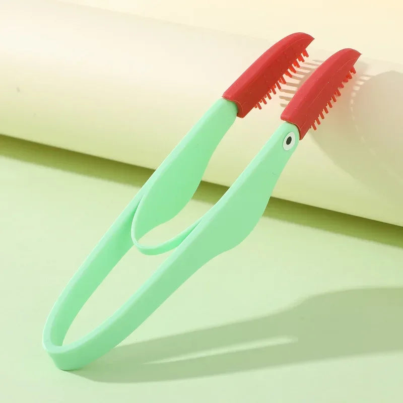 Silicone Pet Eye Cleaning Brush & Tear Mark Comb for Cats & Dogs Pet Grooming Brush Axl Green