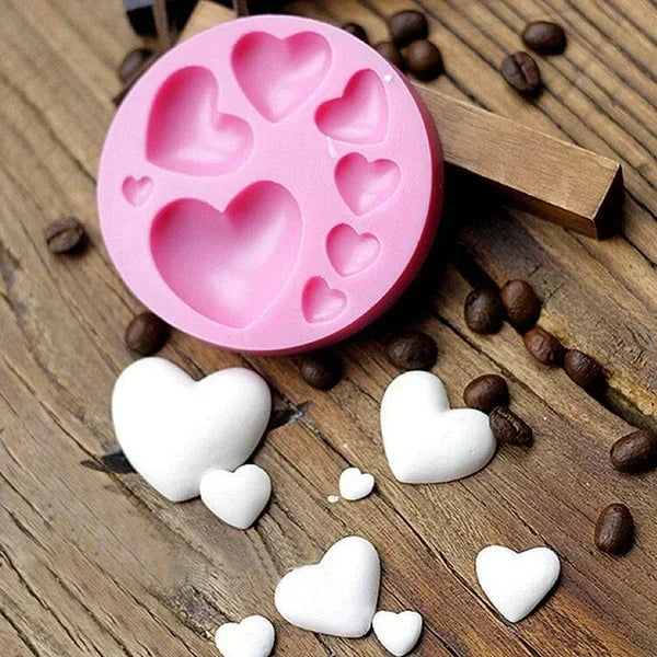 Heart Silicone Fondant Mold – DIY Chocolate & Cake Decorating Fondant Baking Mold Axl