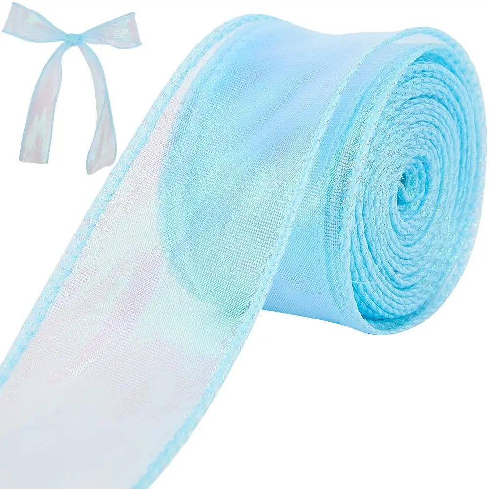 10 Yards Pink Iridescent Organza Ribbon 40mm – Gift Wrapping Decorative Craft Ribbon Axl AECH04-17967
