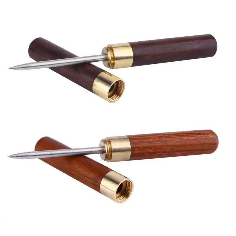 Stainless Steel Ice Pick – Wooden Handle & Safety Sheath Bar Ice Pick Axl