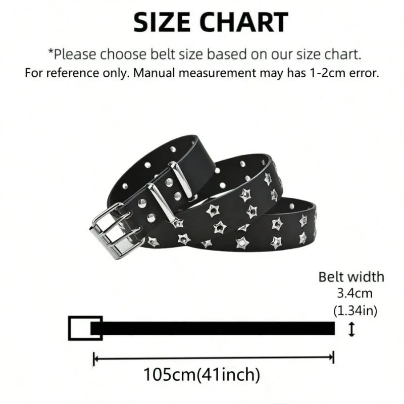 Women's Punk Hollow Out Star Belt – PU Fashion Waist Belt Fashion Belt Axl