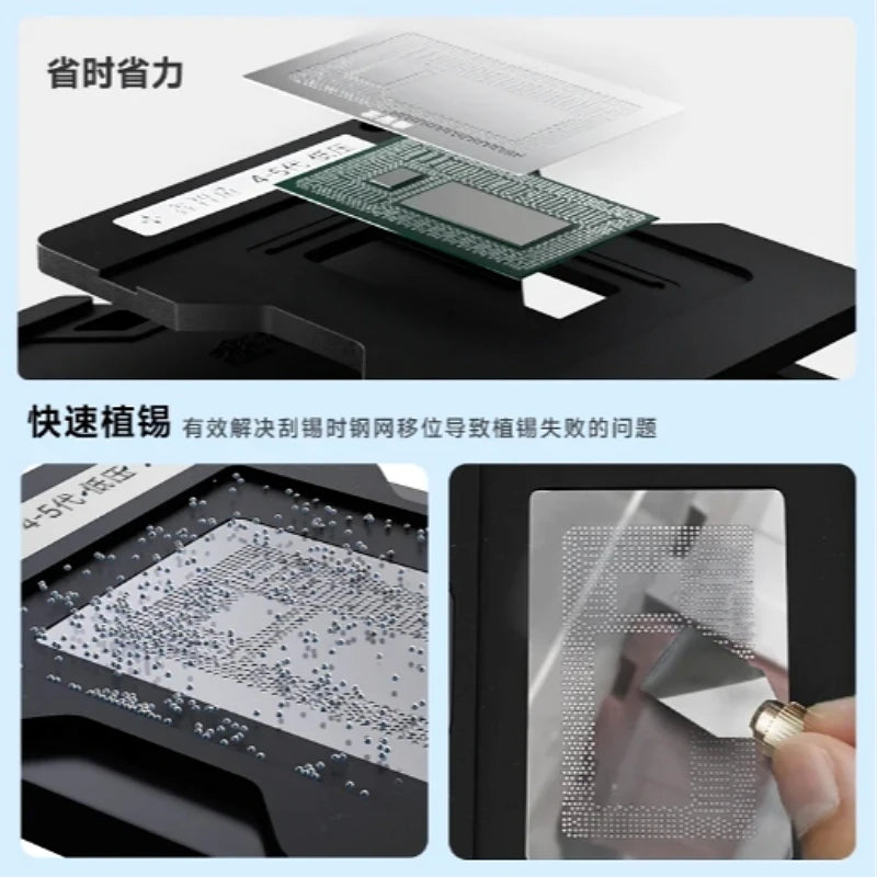 BGA Reballing Stencil GTX1650 RX580 RTX4070 Direct Heating BGA Reballing Stencil Axl