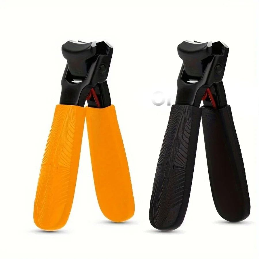 Stainless Steel Nail Clipper – Sharp Fingernail & Toenail Cutter Nail Clipper Axl Black and Orange-2Pc