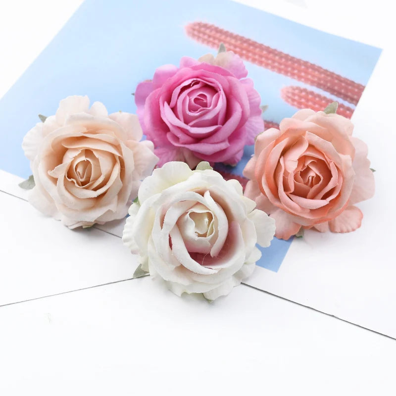Velvet Silk Rose Heads 10/20 Pcs – Artificial Flowers for DIY Décor Artificial Silk Flowers Axl