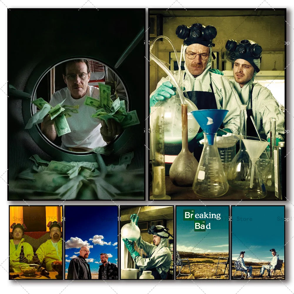 Breaking Bad Wall Poster – Self-Adhesive Waterproof Sticker Wall Art Poster Axl