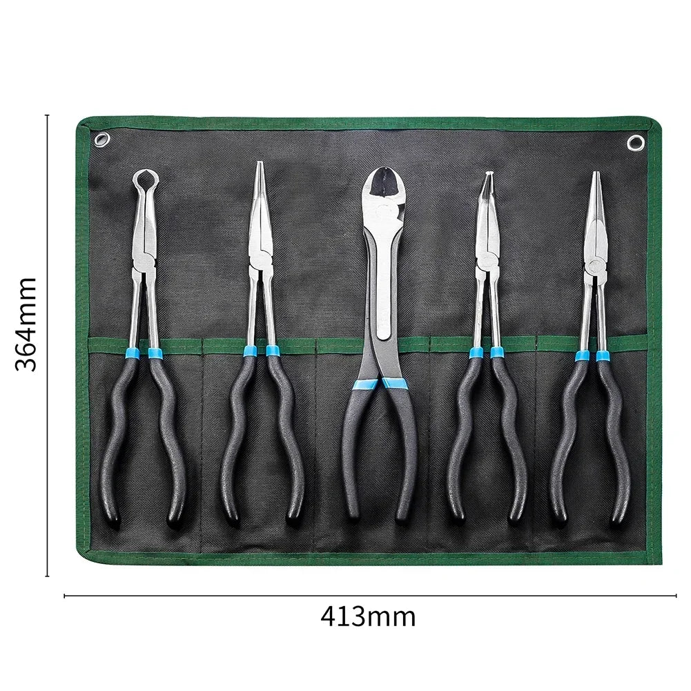 4/5-Piece Long Nose Pliers Set – Straight, 45° & 90° Curved Pliers Set Axl 5pcs China Mainland