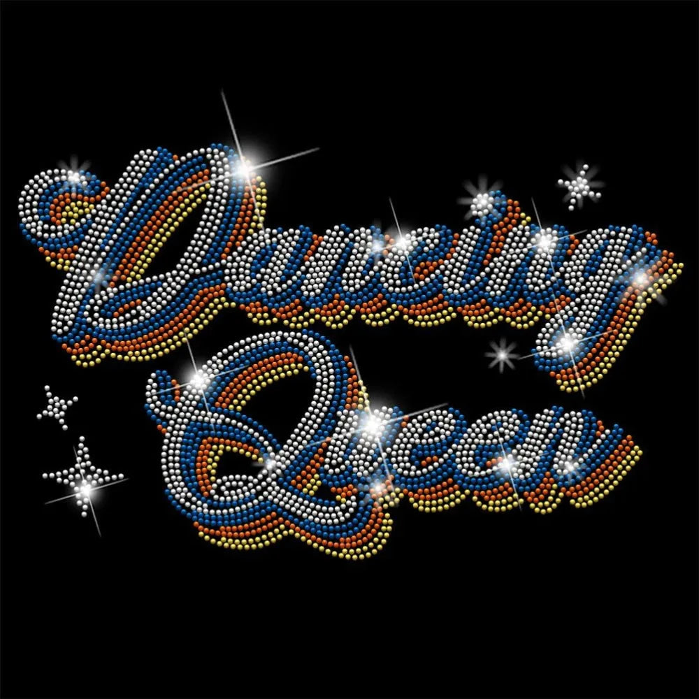 Dancing Queen Iron-On Rhinestone Appliqué | DIY Glitter Transfer Iron-On Appliqué Axl AECH04-17623