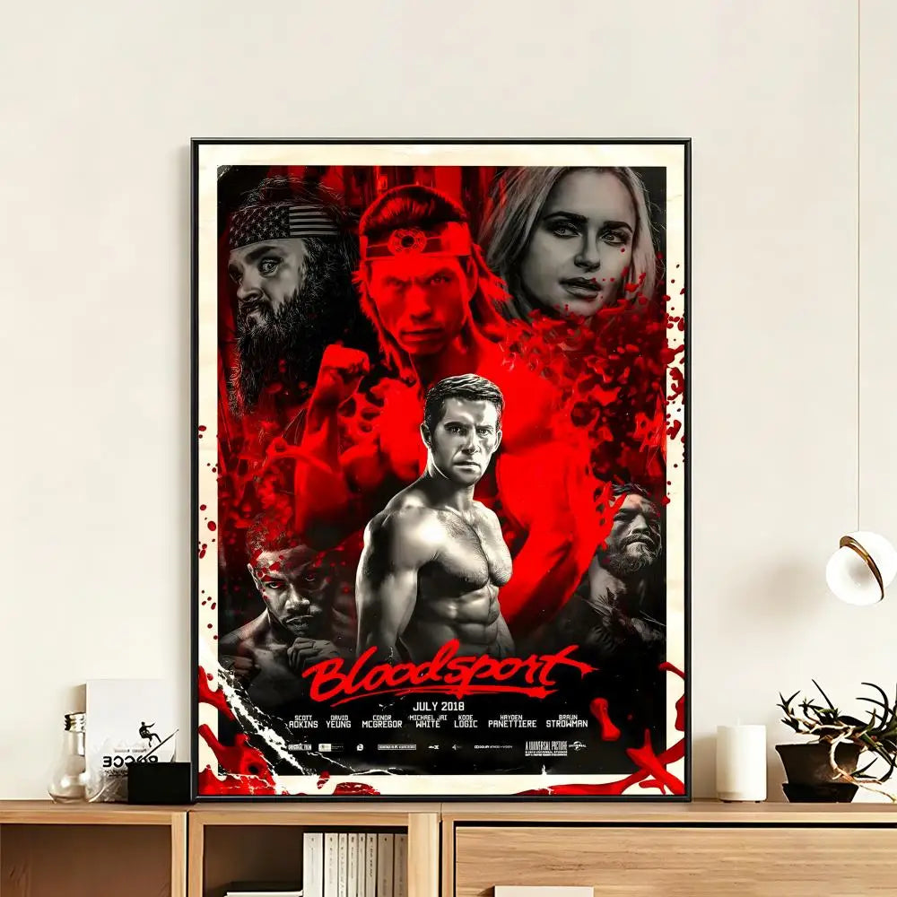 Bloodsport Movie Poster – HD Waterproof Wall Art Print Movie Art Poster Axl