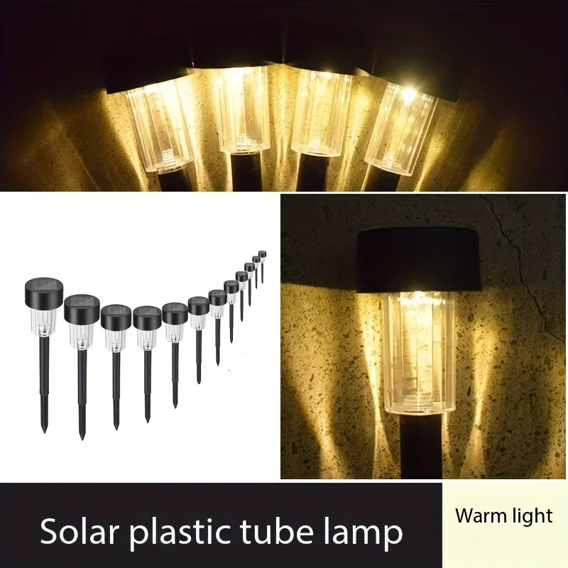 Solar Pathway Lights 12-Pack – Waterproof LED Garden Stake Lamps Solar Garden Lights Axl 10pcs Warm White-B