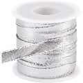 Sparkle Silver Nylon Ribbon – Dreadlock Braid & Gift Wrap 38 yd Craft Ribbon Axl AECH04-17599