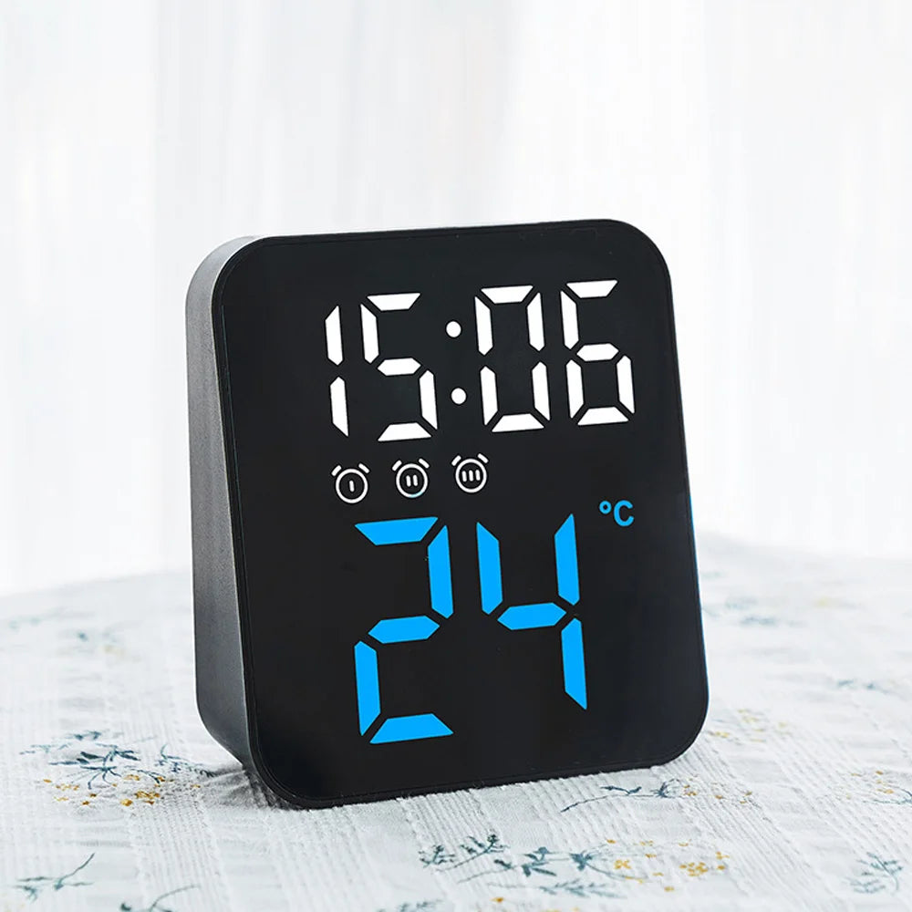 LED Digital Alarm Clock with Temperature Display & Backlight Digital Alarm Clock Axl