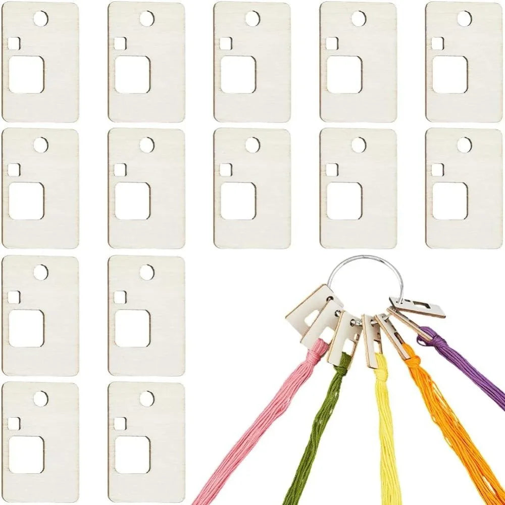 100 Wood Embroidery Floss Bobbins – Thread Winding Cards Embroidery Floss Bobbins Axl