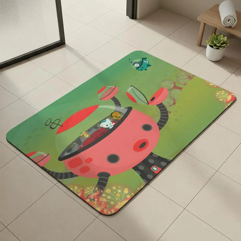 Octonauts Diatomite Bath Mat – Quick Dry & Non-Slip Diatomite Bath Mat Axl White10 50x80cm