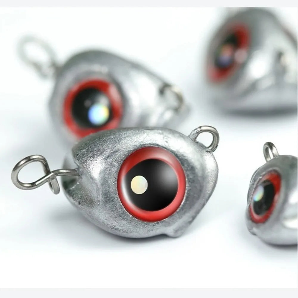 10 Pc Swimbait Jig Heads – Bass Fishing Lures 3.5g–10g Fishing Jig Heads Axl 5g-10pcs-Red Eyes