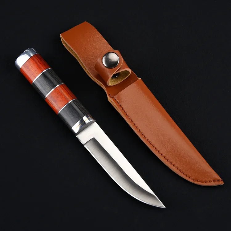 Stainless Steel Boning Knife – Sharp Blade & Wood Handle Boning Knife Axl Brown handle 1 Pcs
