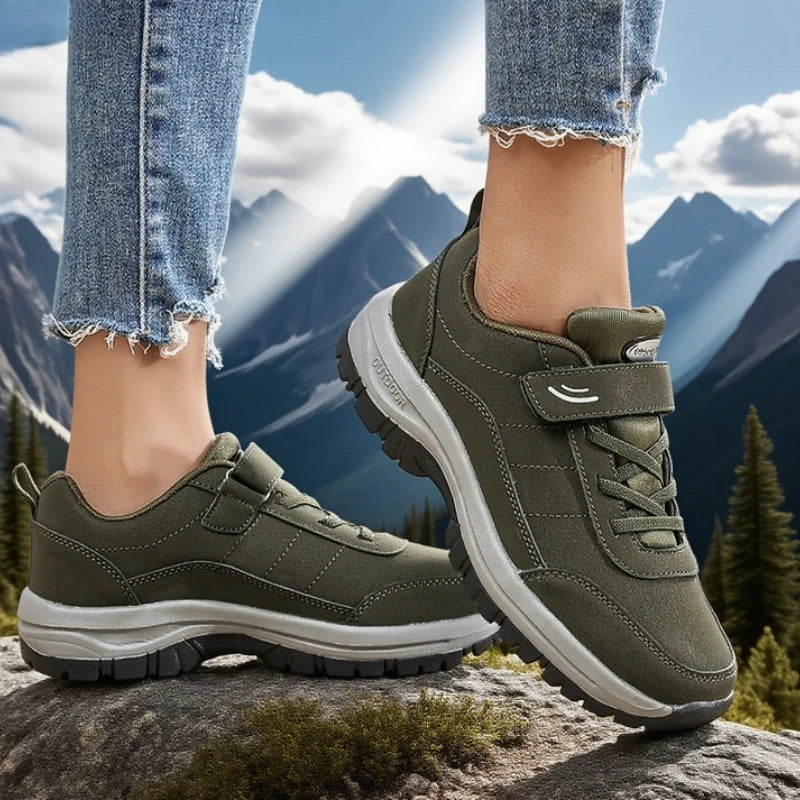 AZGB Women's Breathable Slip-On Sneakers – Thick Sole, All-Season Women's Sneakers Axl