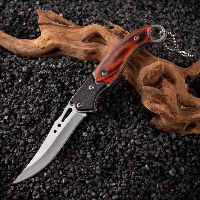 Multifunctional Utility Knife – Stainless Steel Blade & Wood Handle Utility Knife Axl