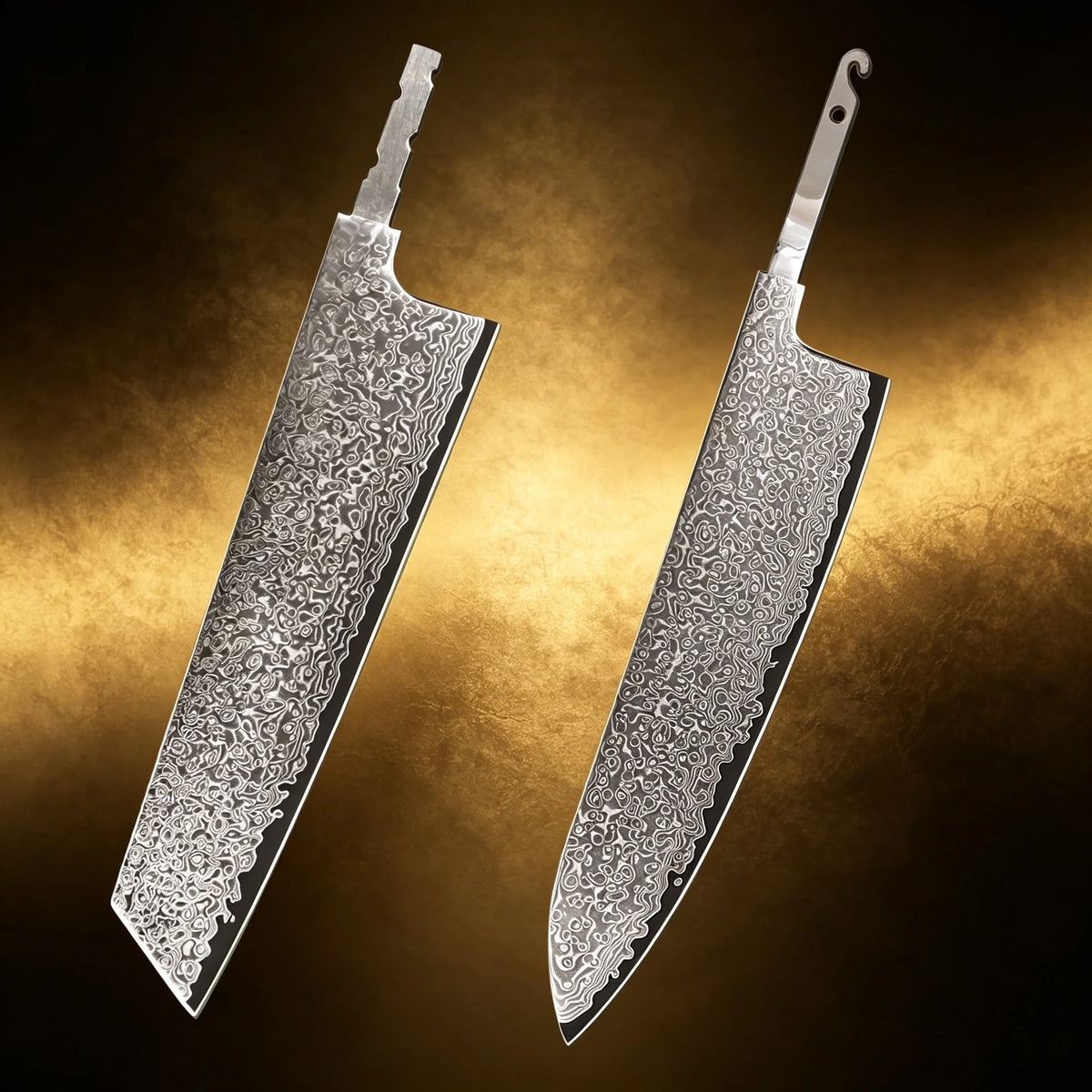 Hand Forged Damascus Steel Chef Knife Blade – 1 or 2 Pcs Damascus Knife Blade Axl Kitchen Blade-2PCS