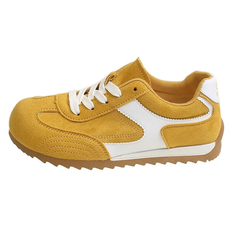 Women's Color Block Slip-On Sneakers – Thick Sole Casual Shoes Women's Casual Sneakers Axl yellow 38
