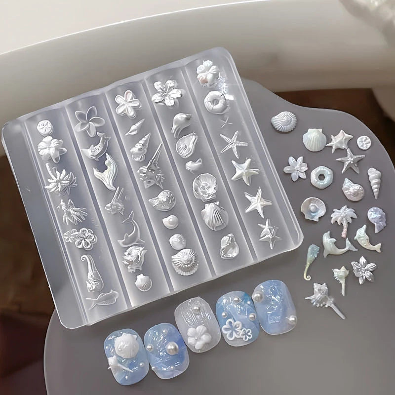 3D Silicone Nail Art Mold – Flower Design DIY Template Nail Art Mold Axl