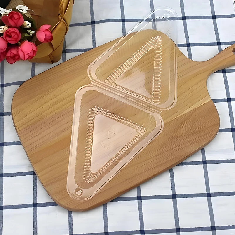 Triangle Slice Cake Clamshell Boxes – Clear Plastic 50/100/150 Pack Cake Slice Container Axl