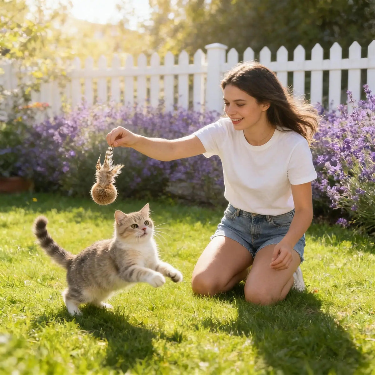 Soft Rabbit Hair Cat Ball Toy – Interactive Indoor Cat Toy Interactive Cat Toy Axl