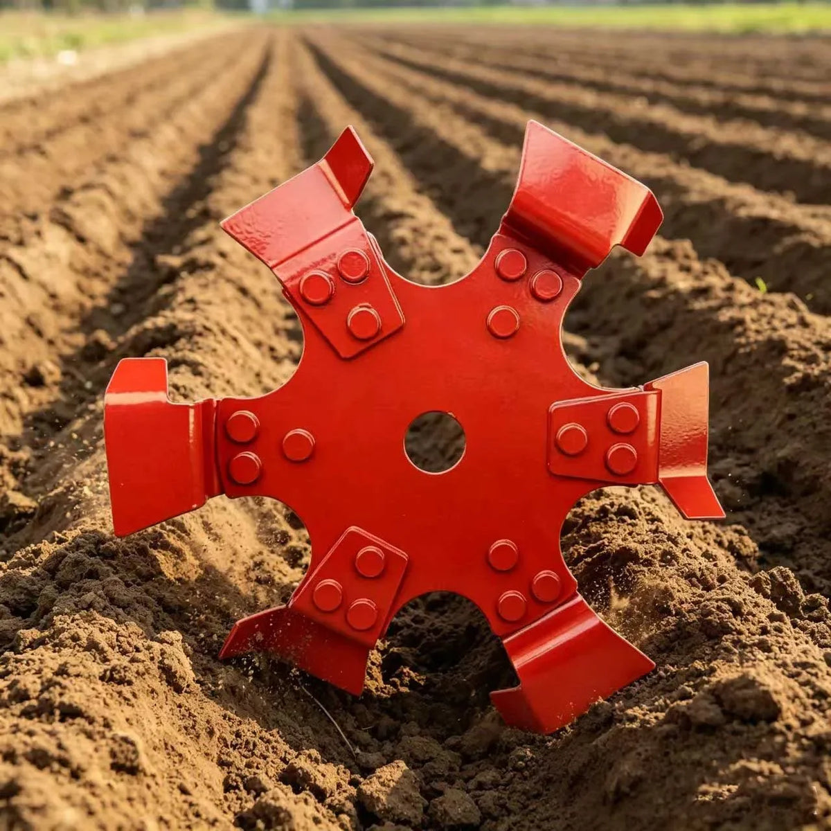 Trenching Wheel Trimmer Head – Metal Blade for Tiller & Cultivator Trimmer Cutting Blade Axl