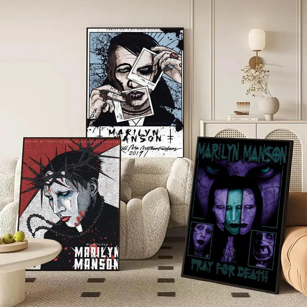 Marilyn Manson Canvas Wall Art Poster – Unframed Home Decor Canvas Wall Art Axl