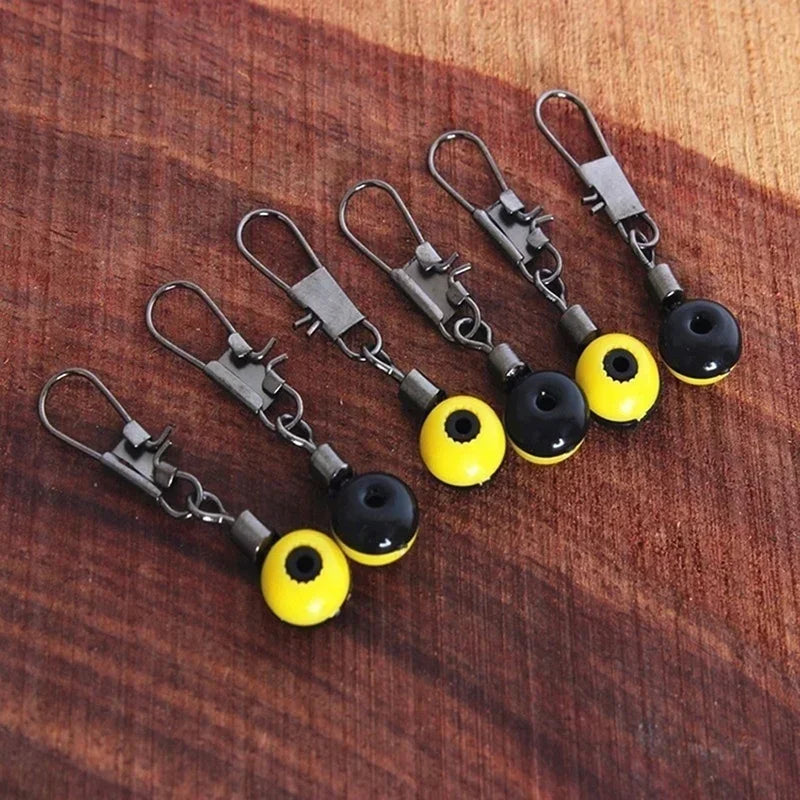 30-Pack Fishing Space Bean Float Connectors with Lock Buckle Fishing Float Connectors Axl