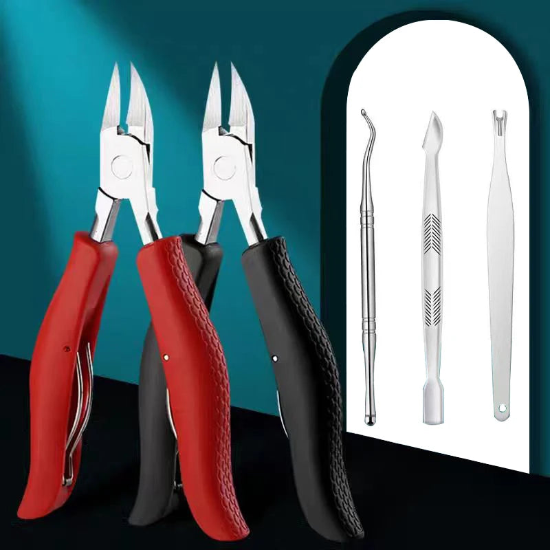 Professional Stainless Steel Pedicure Nail Clipper Set – 4 Pcs Pedicure Nail Clipper Set Axl