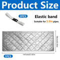 AC Insulated Hose Wrap Cover – 5.9" Exhaust Duct Protector AC Hose Cover Axl As show