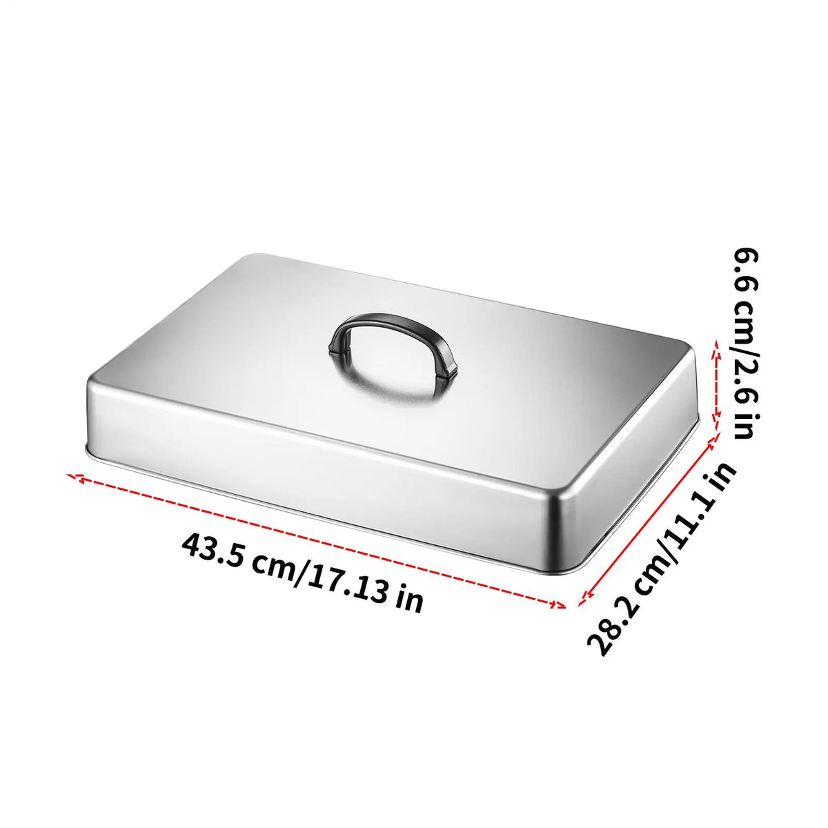Rectangular Stainless Steel Basting Cover | BBQ Grill Lid Basting Cover Lid Axl