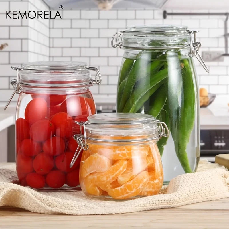 Borosilicate Glass Airtight Storage Jar – BPA-Free & Dishwasher Safe Glass Storage Jar Axl