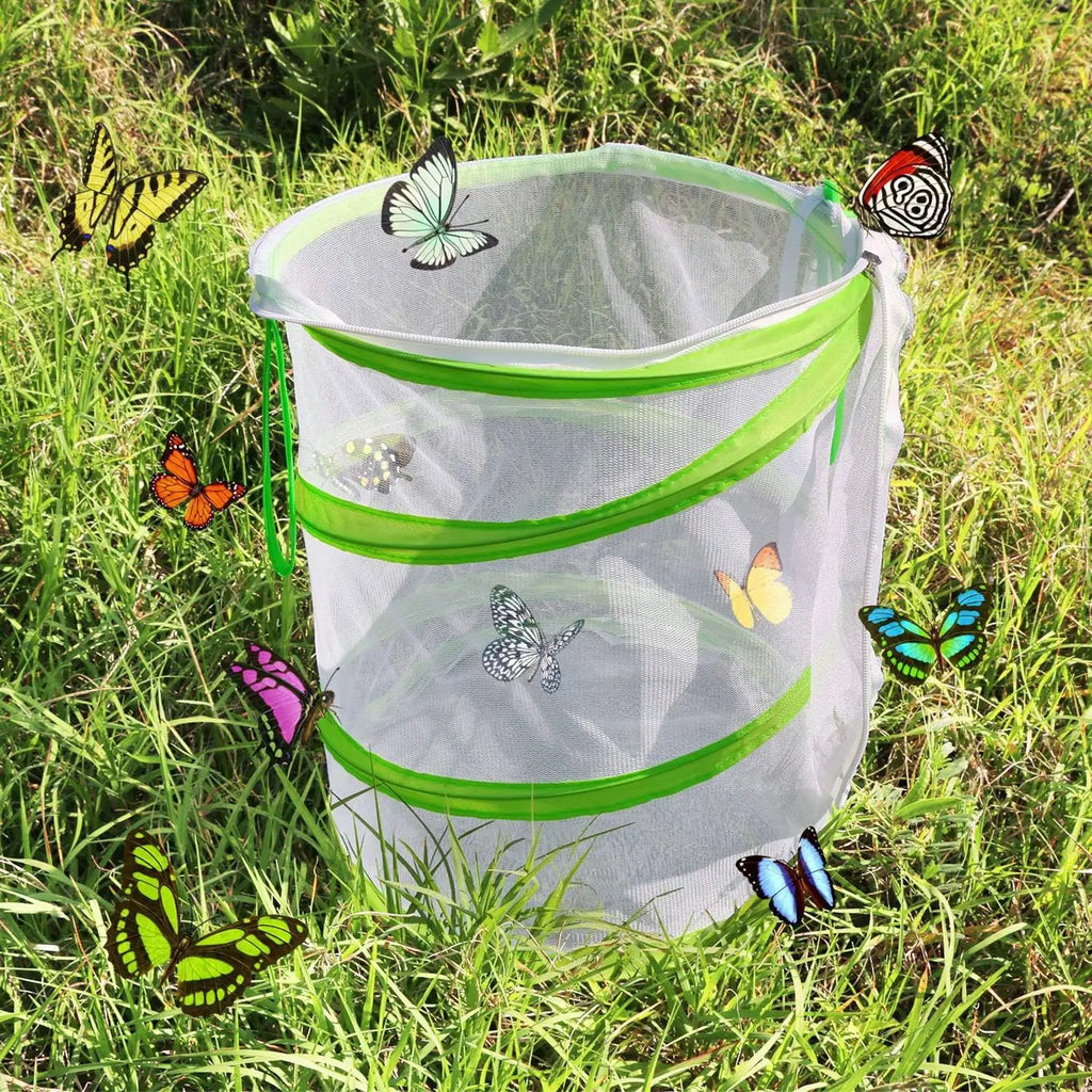 Mini Pop-Up Butterfly Habitat Cage – Foldable Mesh Enclosure Butterfly Habitat Cage Axl