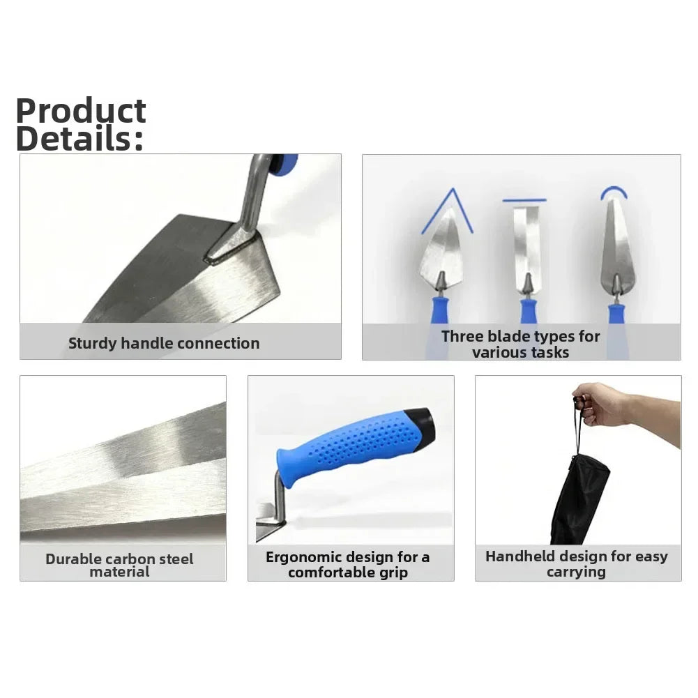 3-Piece Plastering Trowel Set – Finishing & Masonry Tools Plastering Trowel Set Axl