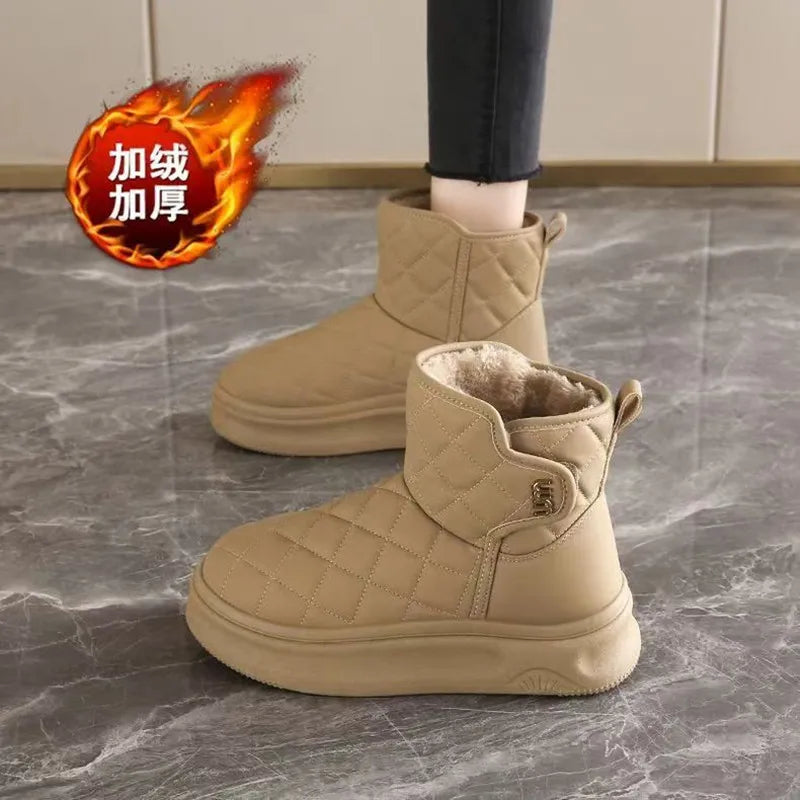Women's Plush-Lined Ankle Snow Boots – Warm Non-Slip Winter Women's Snow Boots Axl