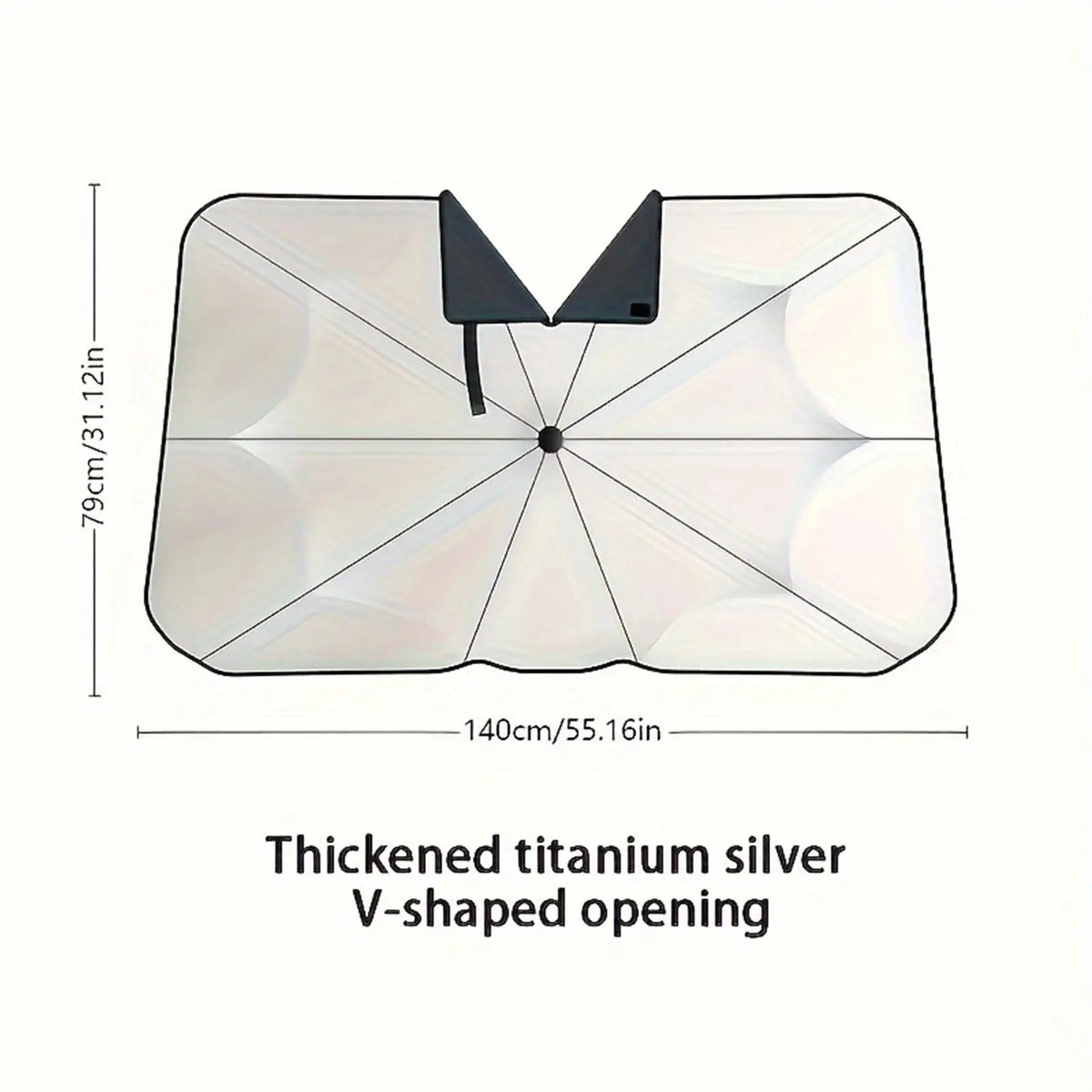 Retractable Car Windshield Sunshade Umbrella | UV Blocker Car Windshield Sunshade Axl