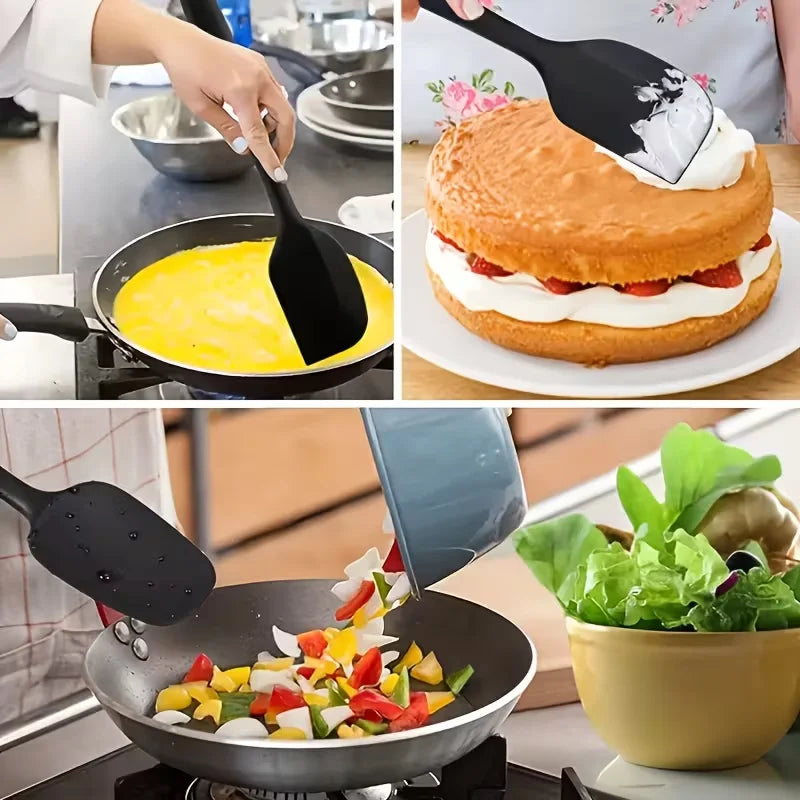 6-Piece Silicone Spatula Set – Heat Resistant Baking Tools Silicone Spatula Set Axl