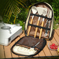 Portable Outdoor Picnic Set – Stainless Steel Knife & Cutting Board Outdoor Picnic Set Axl 11pcs-beige
