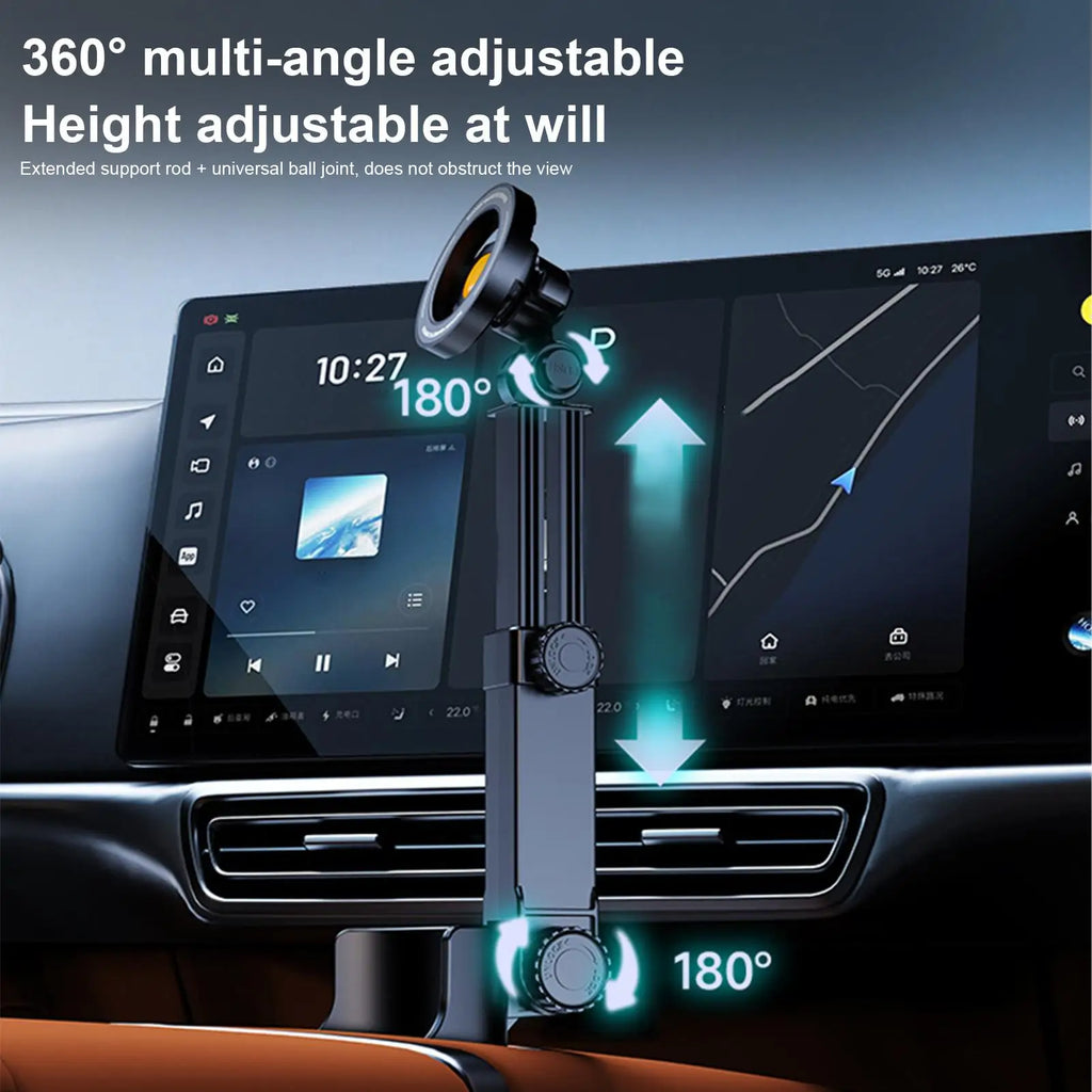 2-in-1 Magnetic Car Cup Holder Phone Mount | 360° Adjustable Car Phone Mount Axl