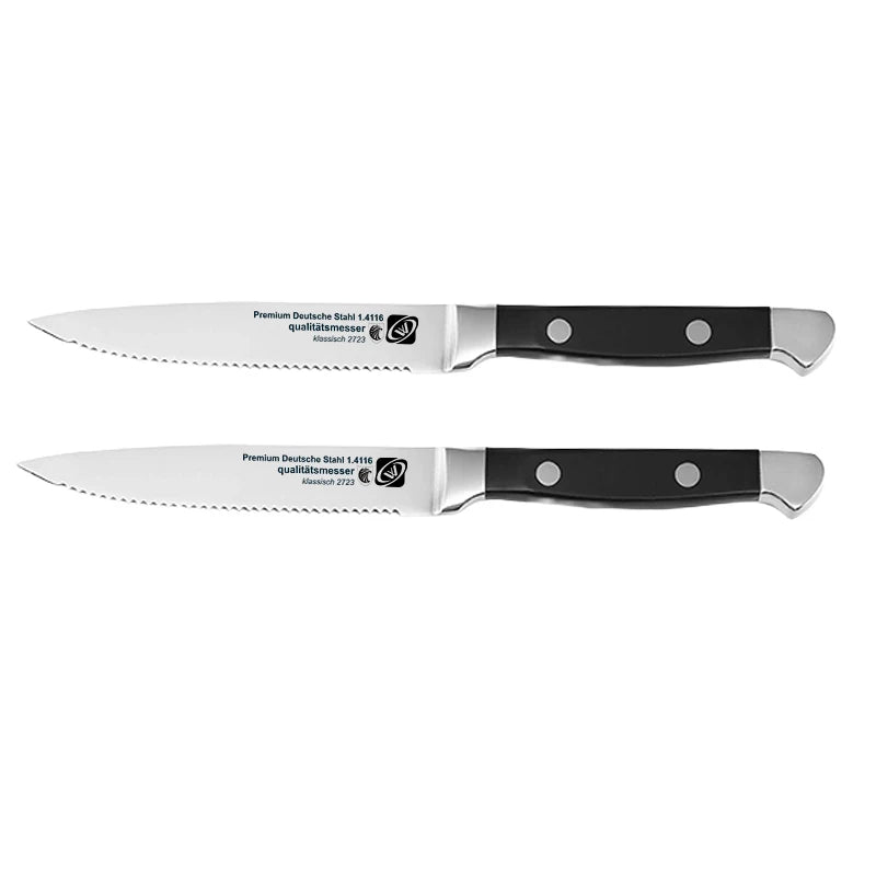 Stainless Steel Serrated Steak Knife & Fork Set – 1–8 Pieces Steak Knife Set Axl Steak knife 2pcs