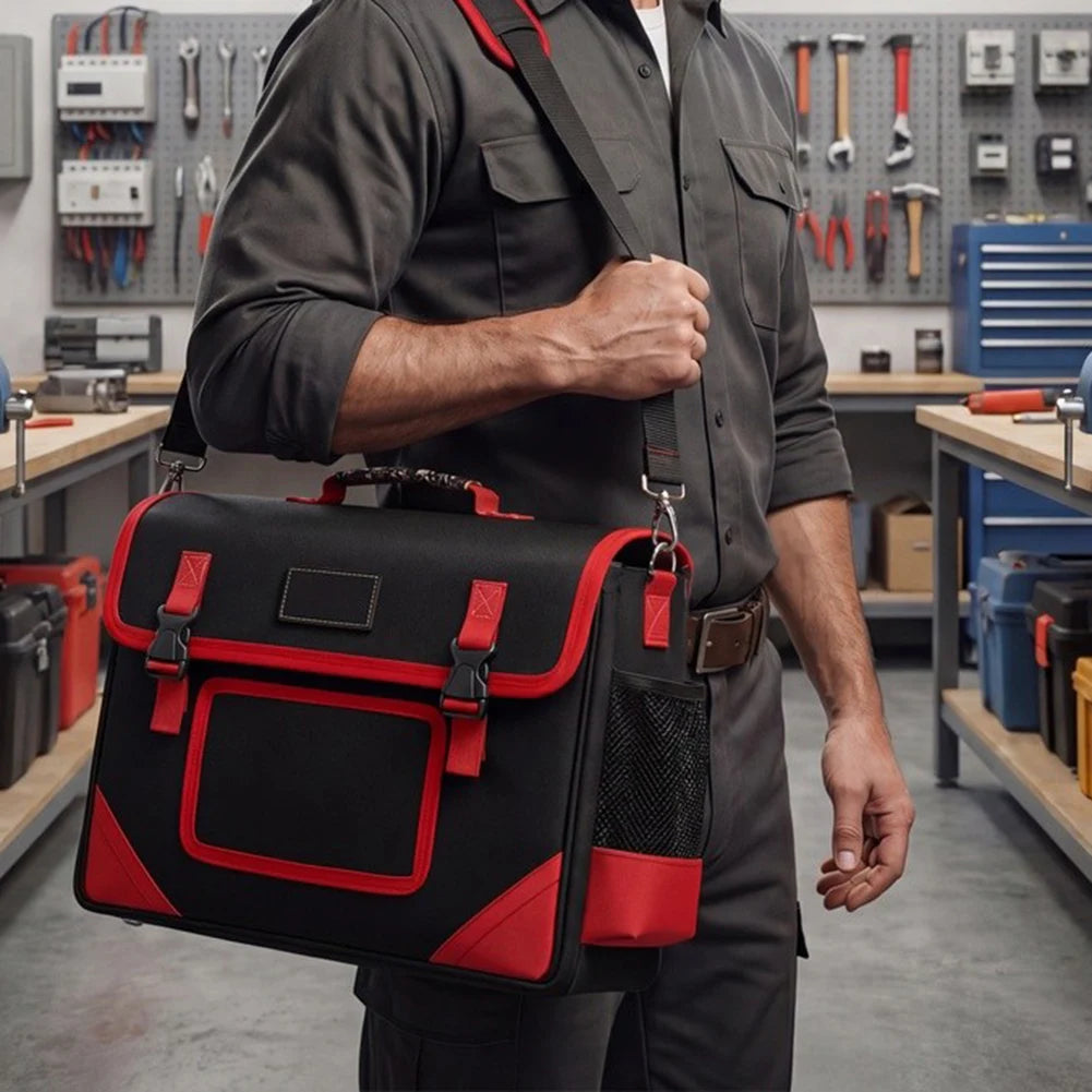 Large Capacity Oxford Tool Bag – Multi-Pocket Electrician Organizer Tool Storage Bag Axl