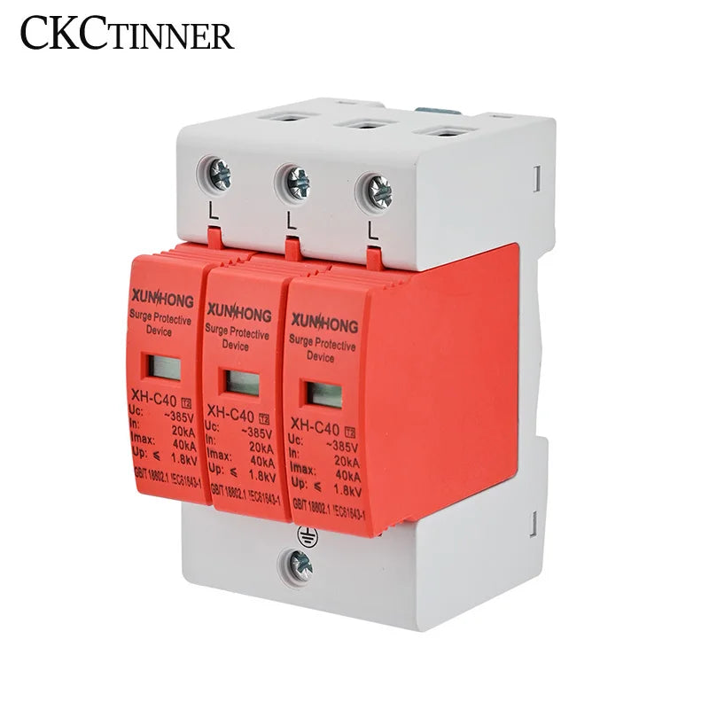 AC SPD Surge Protective Device 1–4 Pole 275V 385V 20–60KA Surge Protective Device Axl