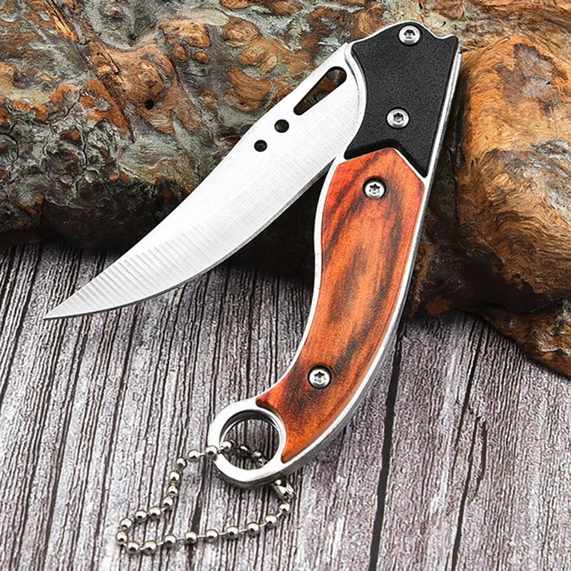 Stainless Steel Folding Pocket Knife – EDC Utility Keychain Folding Pocket Knife Axl