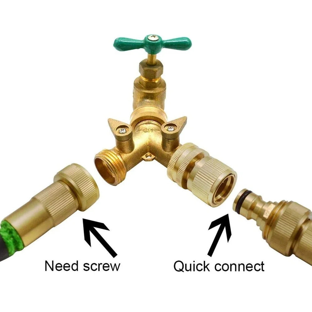 Brass 3/4" GHT Quick Connect Garden Hose Coupler Fitting Garden Hose Fitting Axl